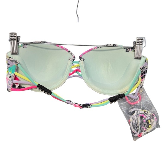 Victoria’s Secret Strapless/Convertible Bra Bundle 36B Neon & Floral - Picture 5 of 7